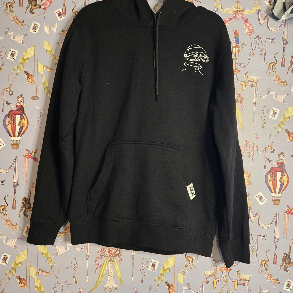 Stylish Black Hoodie with Unique Graphic